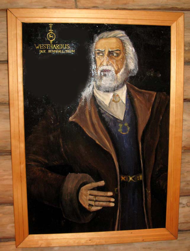Портрет Виестура из экспозиции музея в реконструкции земгальского замка