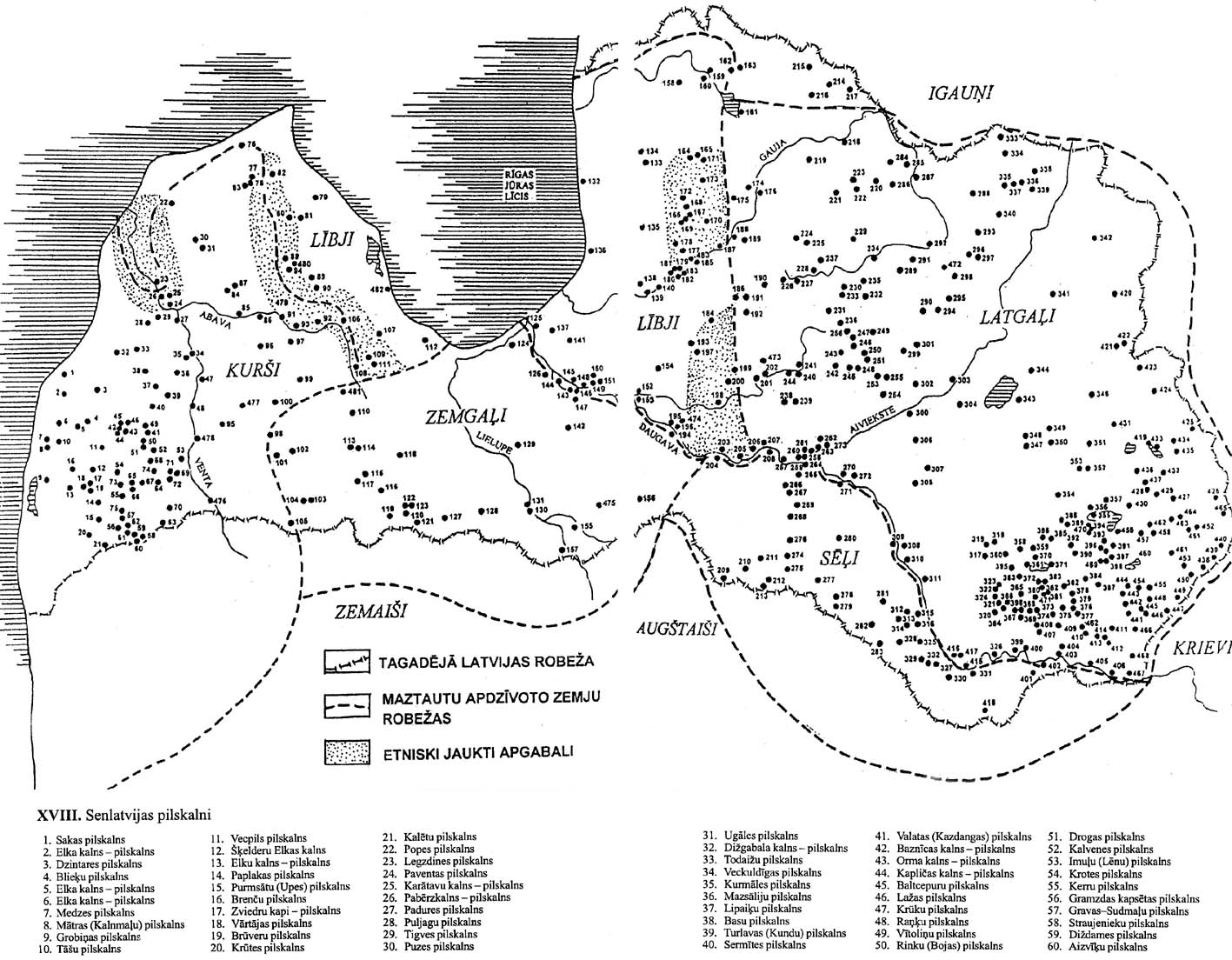 Карта городищ